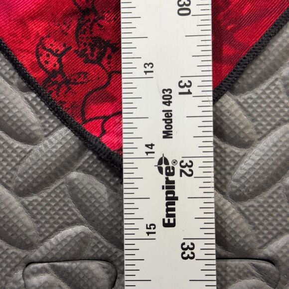 Chico's Wishful Villa Poncho Top Womens One Size Red Patterned Triangle Stretch - Picture 6 of 7